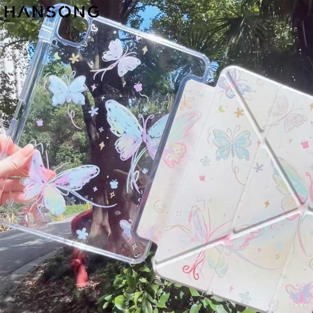 Casing Lipat 3 + Y Baru 2025 untuk IPad 11th A16 Pro Air 13 11 M3 M2 M4 2025 12.9 "9 8 7 6 5 4 10 Th Mini 7 6 Funda Penutup Tahan Benturan