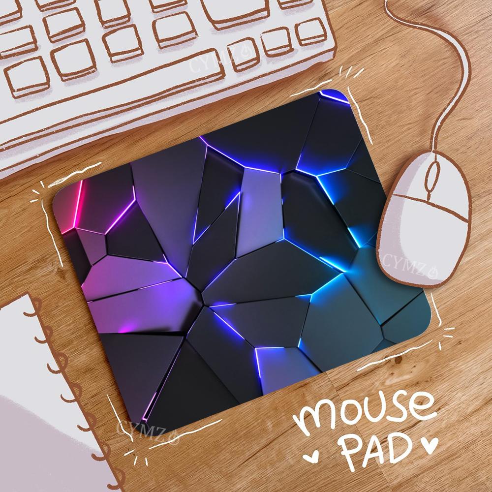 Cyber-stijl veelhoekig patroon Kleine muismat Bureaumat Gamer PC-accessoires Toetsenbord Gamingmatten Geschikt voor kantoor en games