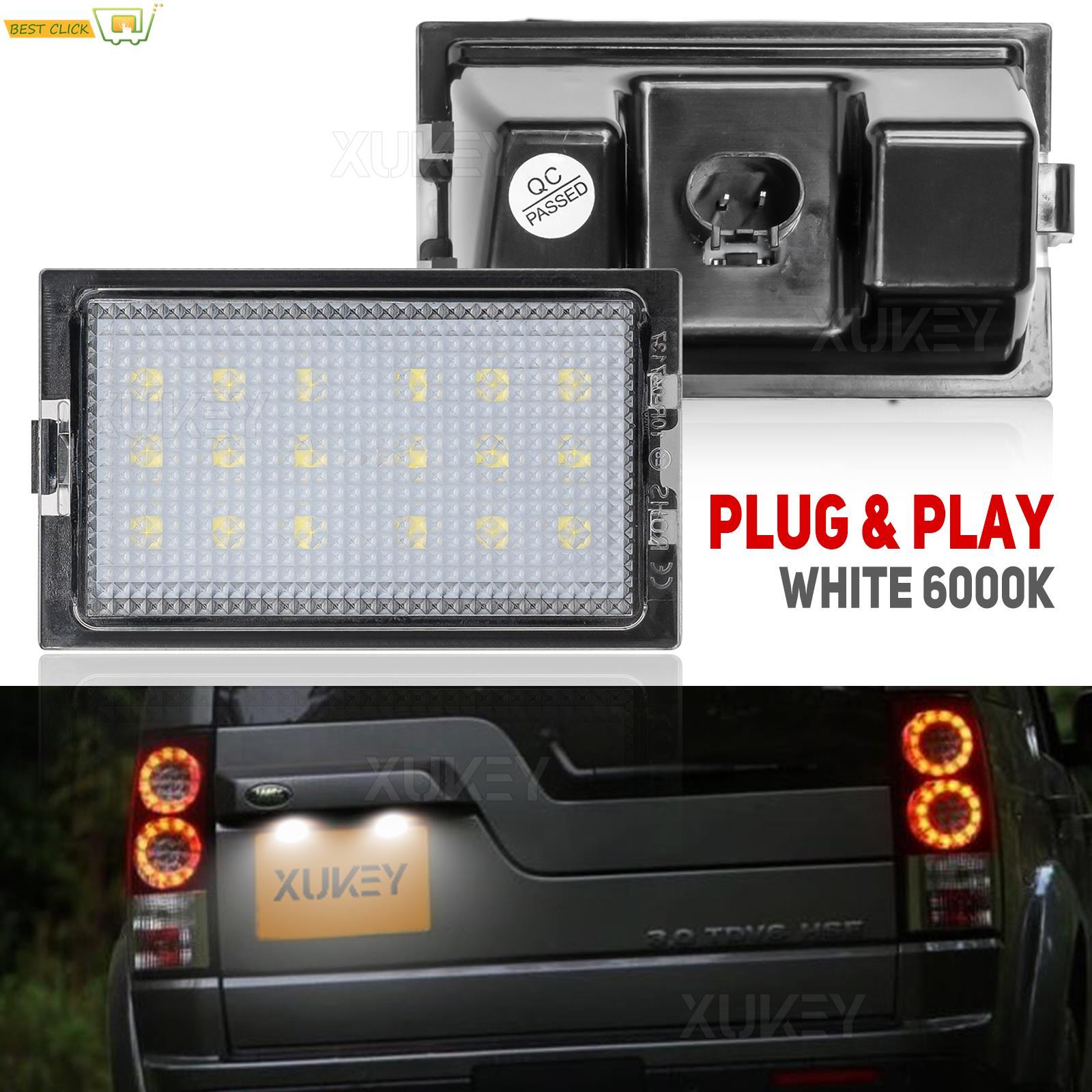 2Pc Nummerplaat Lichten Led Achter Nummerplaat Lamp Voor Land Rover Discovery 3 05-09 Discovery 4 Freelander 2 Range Rover Sport