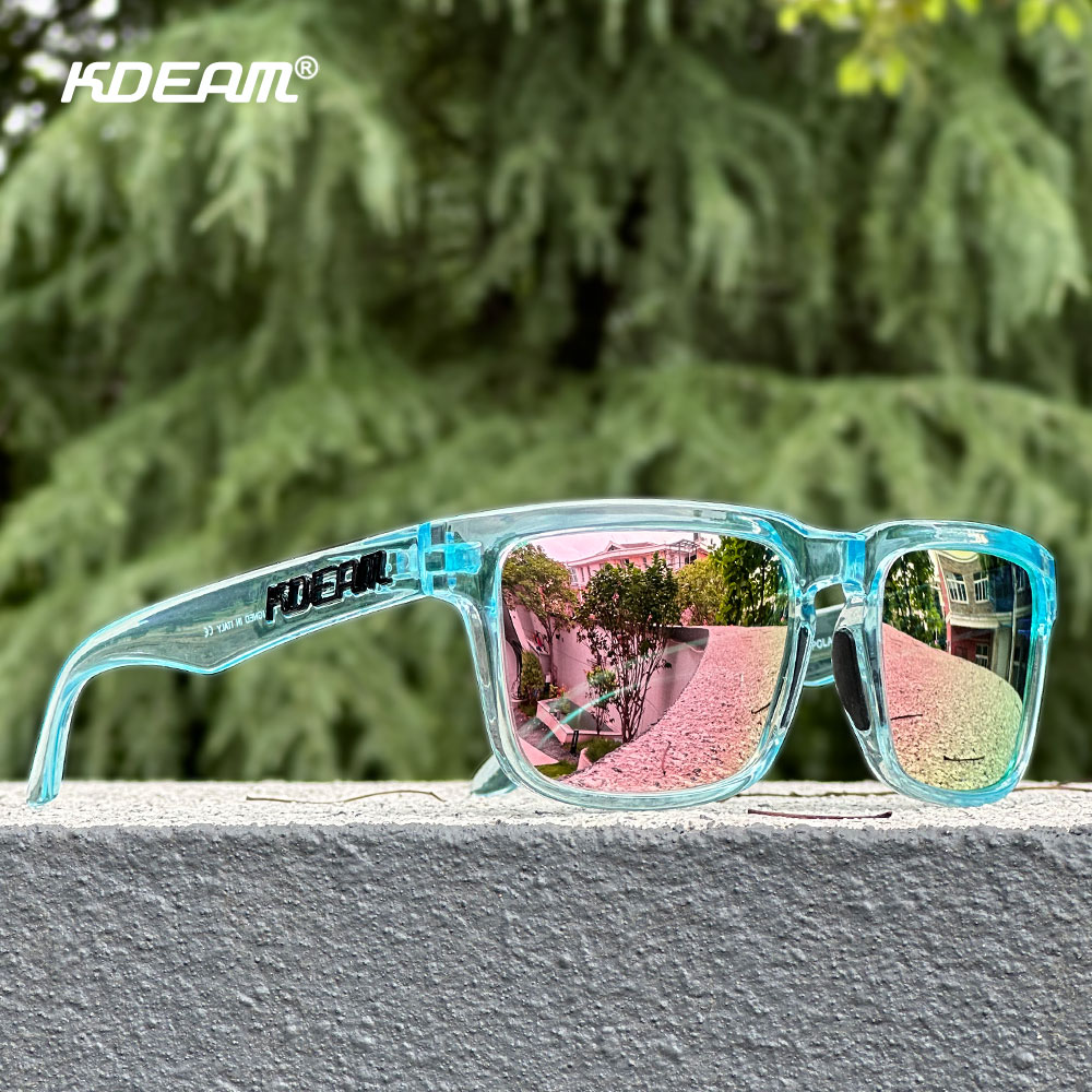 KDEAM-Lunettes de soleil carrées unisexe, polarisées, flash avec mn, miroir rose, nouvelles couleurs, KD332