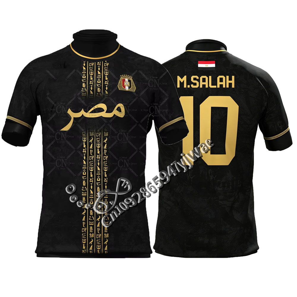 New Egypt No.10 Limited Edition Football Jersey Sportswear Short Sleeve Breathable Quick Drying Fitness Tee Summer Men T-shirt