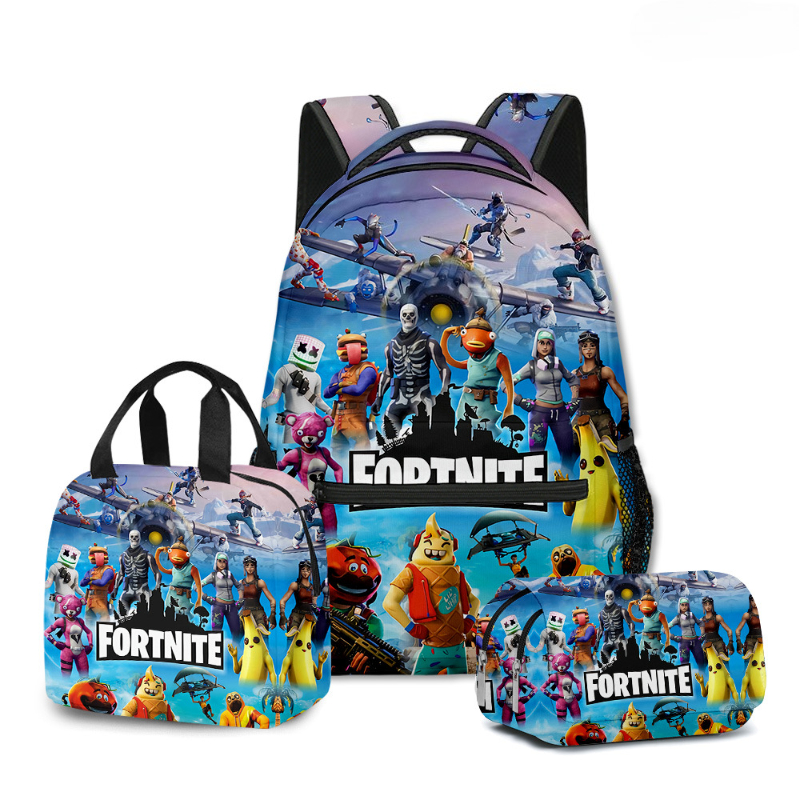 New Fortnite Game Backpack Anime Schoolbag Student Shcool Bags Supplies Cosplay Pencil Bag Kawaii Lunch Bag Birthday Gift
