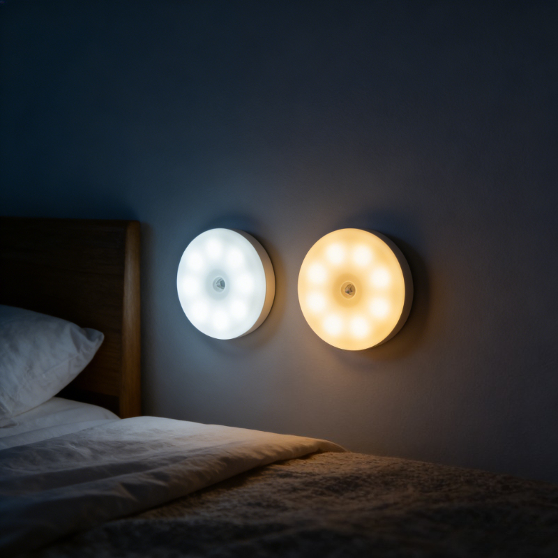 New Type of Inductive Night Light - Wireless LED Inductive Light Suitable for Bedroom, Staircase, Wardrobe, and Room Decoration
