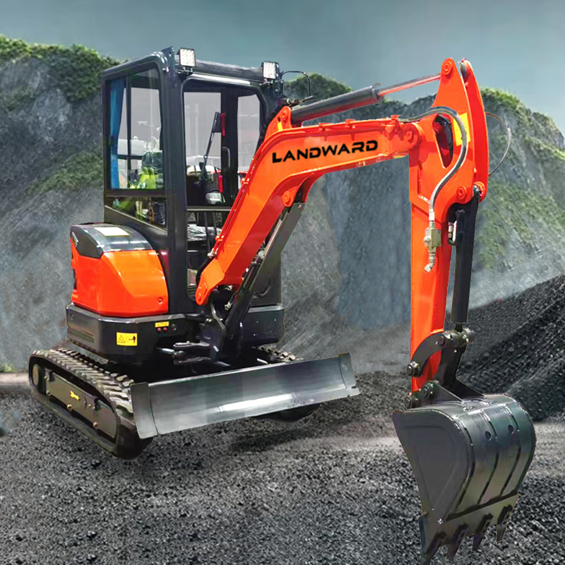 LANDWARD YANMAR Excavator 2.5 ตัน Mini Excavator อุปกรณ์เสริมเครื่องยนต์ 24HP XT25U Crawler Cab Mini Excavator 3 ตันยูโร 5 ที่กําหนดเอง