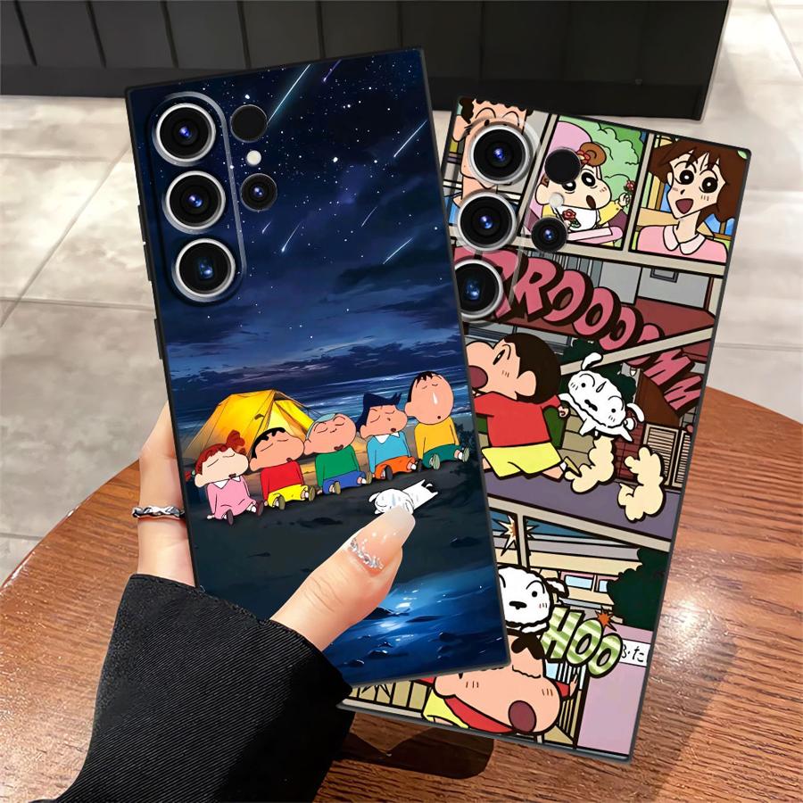 Urocze etui na telefon Cra-yons Shin-chan do Samsung Galaxy S26 Ultra S25 Plus S10 S9 S20 Ultra S24 S21 FE S23 Note 20 8