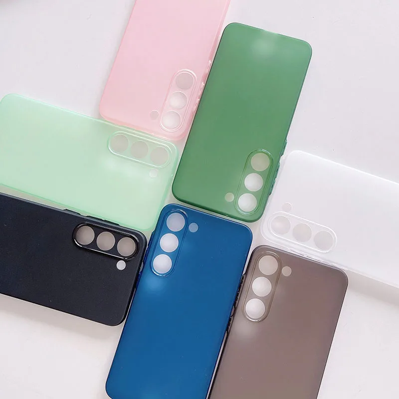 Funda suave mate para Samsung Galaxy S25 S24FE S23 S22 S21 FE Plus Ultra A53 A33 A52 funda de silicona fina transparente