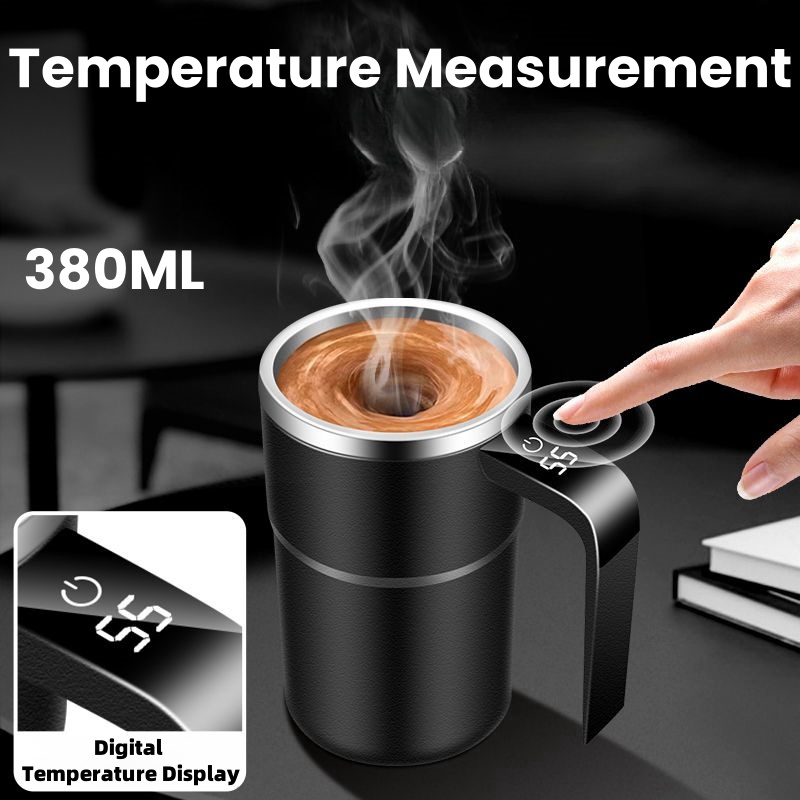Tasse à café électrique auto-briquante de 380ML, étanche IP67, sans BPA, tasse à café, tasse magnétique automatique Rechargeable pour le thé