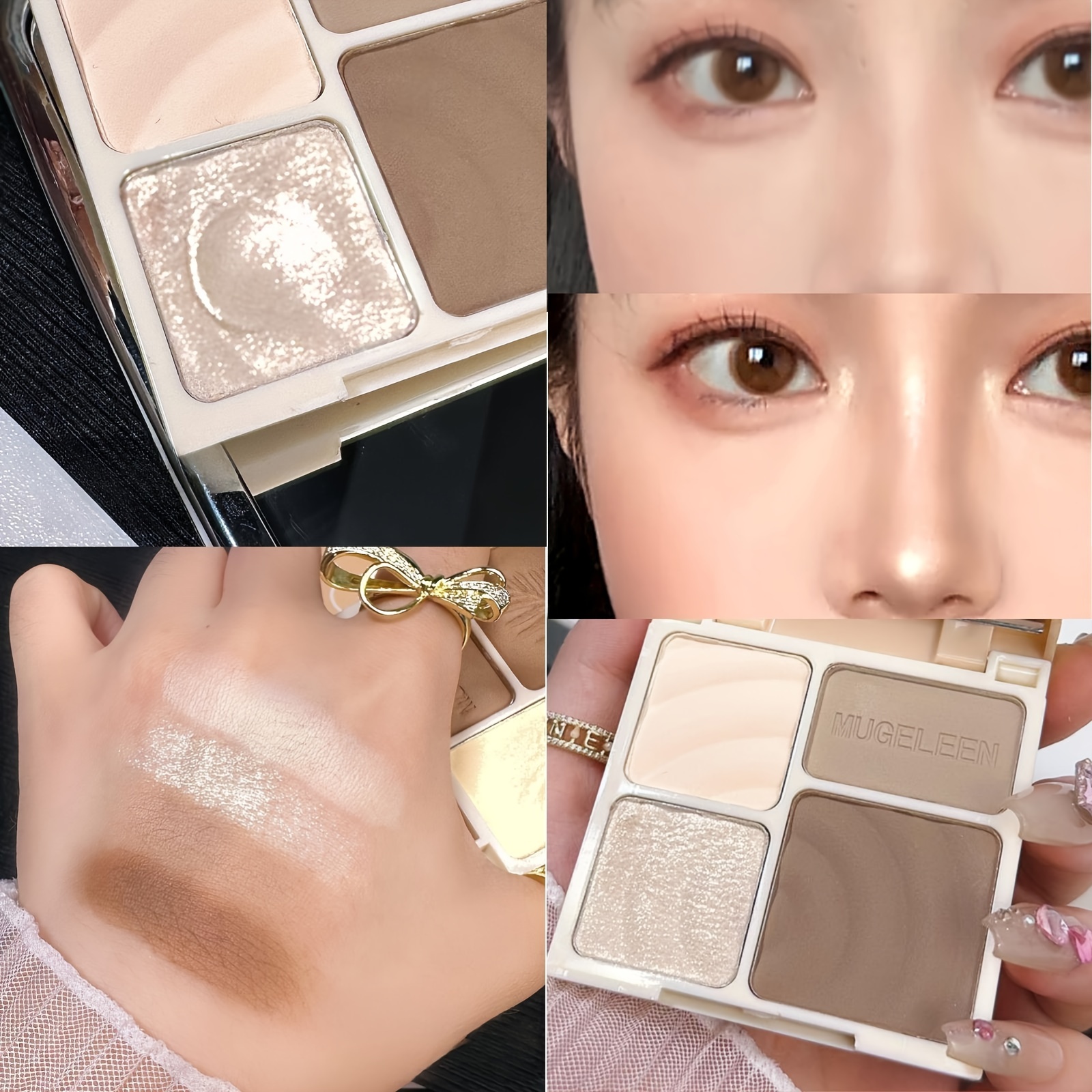 Gezichtsmarkeerstift Make-uppalet Gezicht Matte Schaduw Blijvende Glow Fleuren Contour Shimmer Poeder Cosmetica