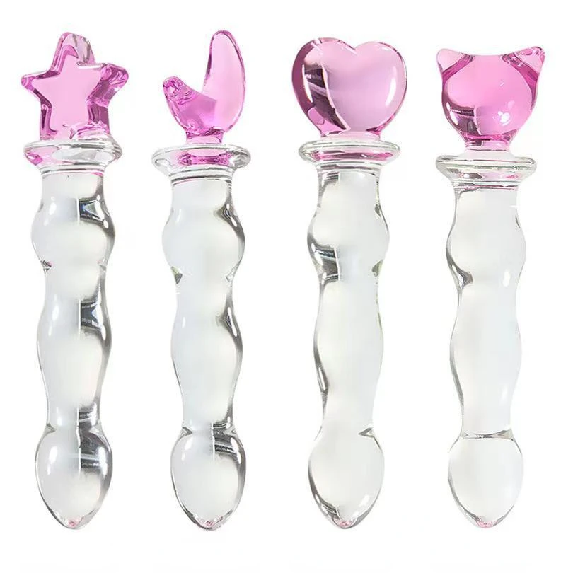 Kaca Kristal Sumbat Dubur Vagina Manik-manik Dubur Sumbat Bokong Mainan Seksual Dildo Dewasa untuk Pijat Dubur Mainan Seks Masturbasi untuk Pria Wanita