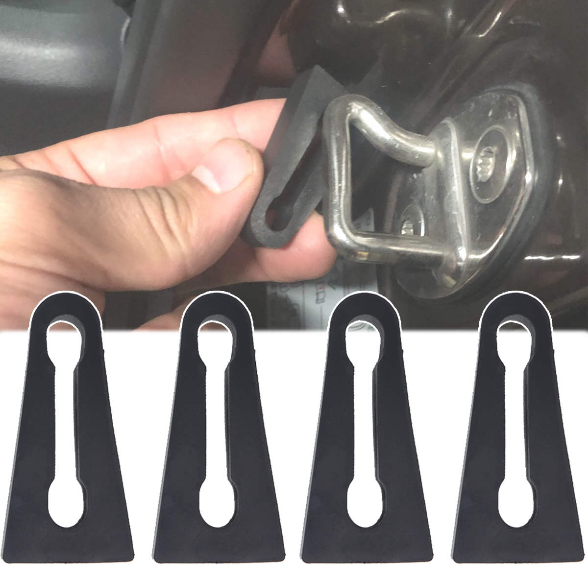 4 個ショックアブソーバーゴム Vw アウディシュコダシート車のドアロックバッファダンピングシールパッドデッドナー静かな交換アクセサリー