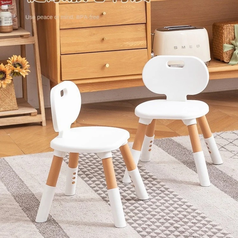 Nordic Ins Children's Learning Chair Cute Baby Chair Environmental Protection Plastic Multi-level Adjustable for Household Use