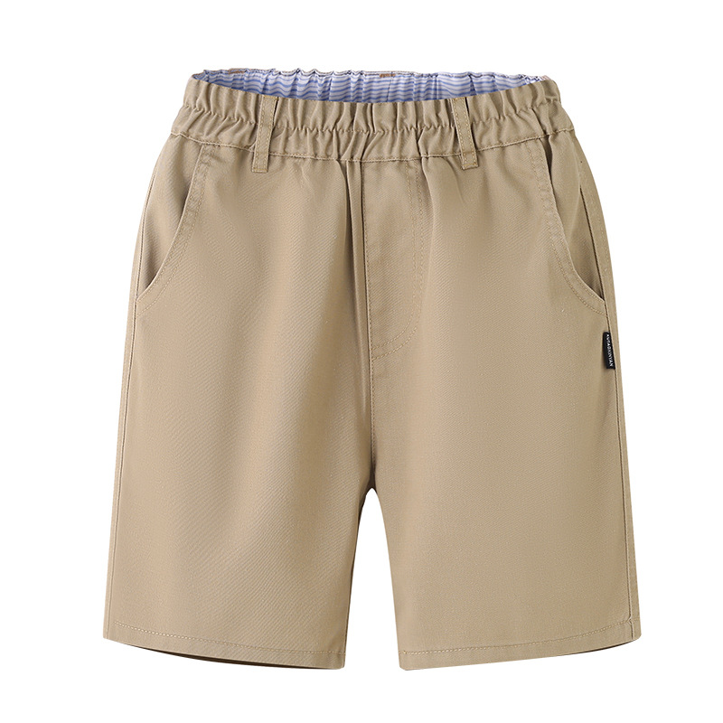 Short kaki pour enfants, vêtements d'extérieur d'été de style fin pour garçons, pantalons mi-hauts, pantalons d'école primaire de style d'été, bleu marine