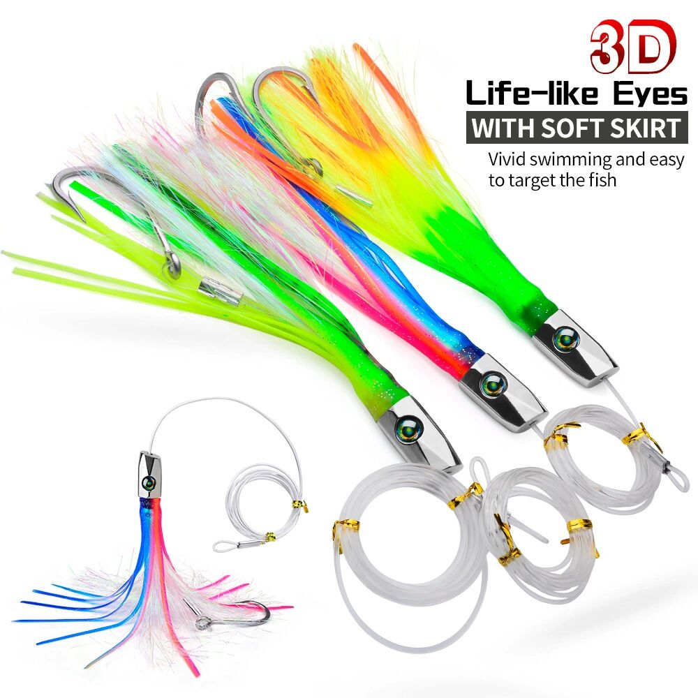 1PC Tiefsee Meerwasser Angeln Locken 22cm85g Zink-legierung Kopf Octopus Tintenfisch Rock Köder Big Game angeln Marlin Thunfisch Trolling Köder