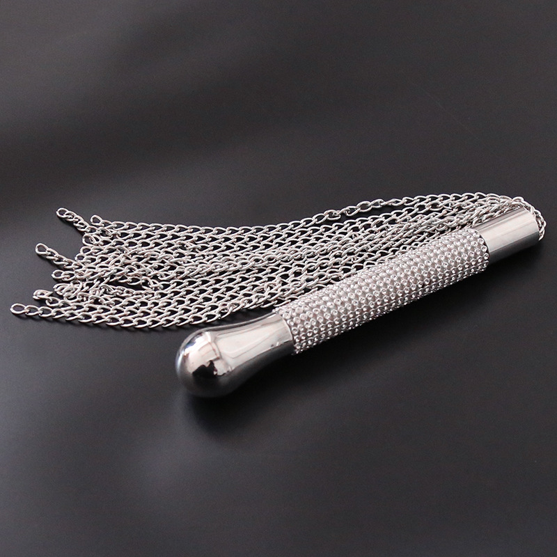 Neue Metall Legierung Kette Quaste Kurzen Reiten Peitsche Ernte Kristall Griff neue