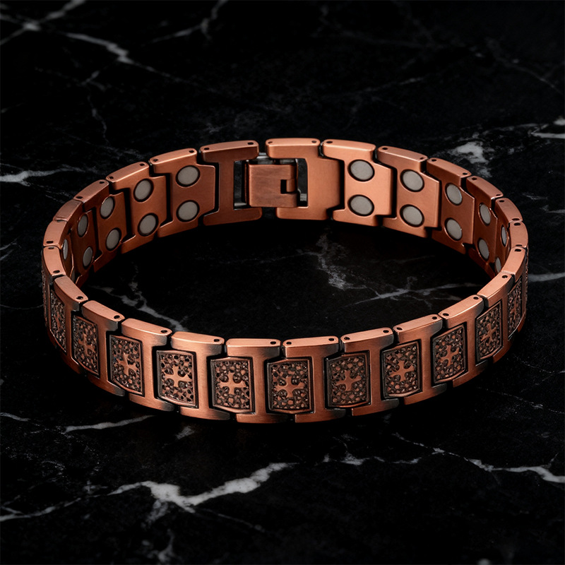 Gelang populer untuk pria, wanita, dan pasangan; gelang penyembuhan magnetik energi pita lebar dengan desain yang berani.
