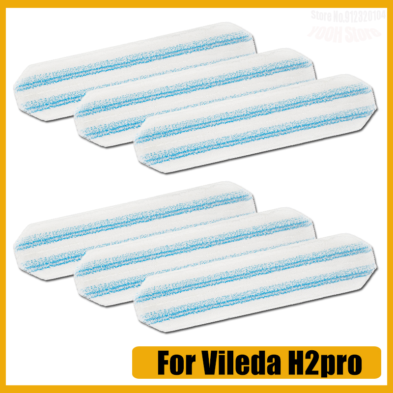 Almohadilla plana para fregona Vileda H2prO / O-Cedar H2prO, trapos lavables y reutilizables, accesorios de repuesto para fregona de microfibra
