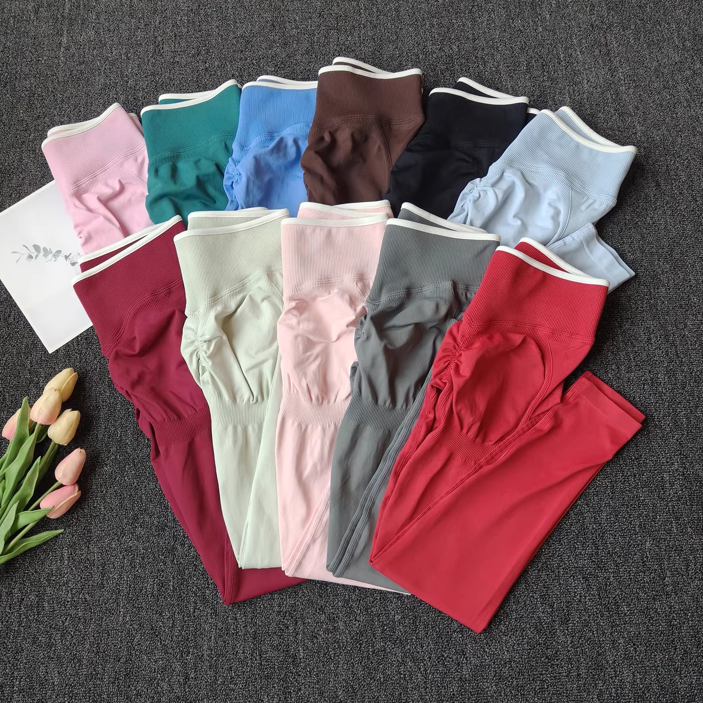 Leggings Deportivos de Cintura Alta para Mujer, sin Costuras, con Efecto Levanta Glúteos y Diseño Colorblock - Elásticos en 4 Direcciones, Control de Abdomen, para Gimnasio, Yoga y Running