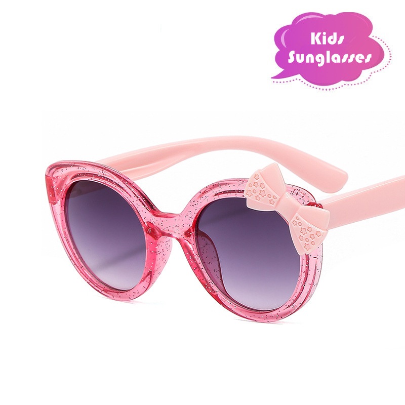 2026 Lunettes de soleil pour enfants, style œil de chat, avec nœud fantaisie, mignonnes et tendance, pour filles et garçons