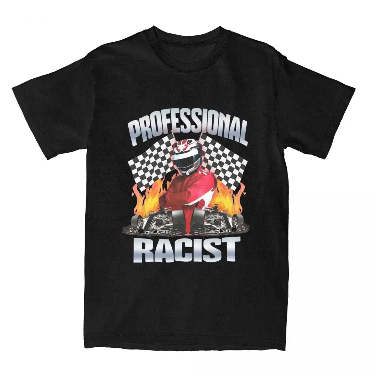 เสื้อยืด Meme Racing Racist Certificata Abbigliamento ในผ้าฝ้าย unisex Harajuku Manica corta Stile retrò da donna