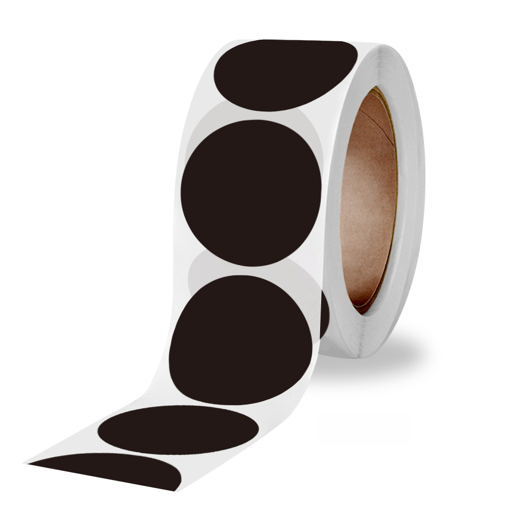 50–500 Stück schwarze Papieraufkleber, rund, blanko, handgefertigt, selbstklebend, DIY-Siegeletiketten für Geschenkpakete, Umschlag, Tafel