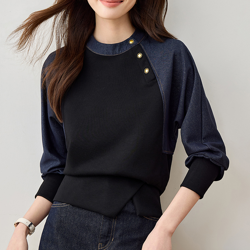Sudaderas de mujer primavera nuevos tops de mezclilla