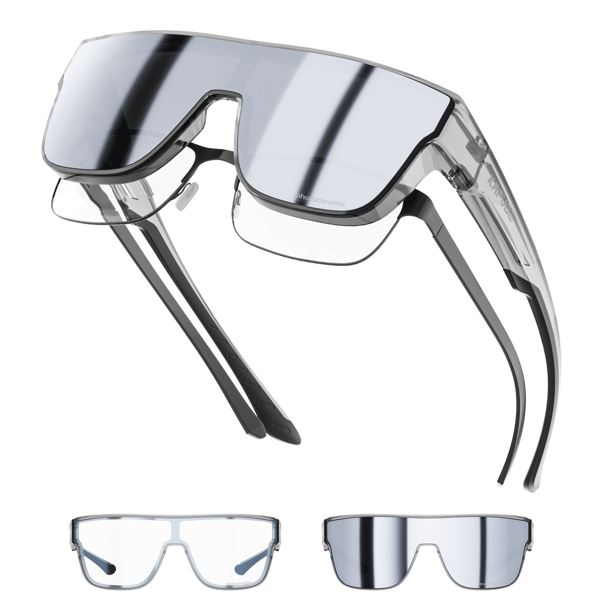 KAPVOE gafas de sol calientes protección UV400 sobre gafas para gafas usuarios gafas cuadradas de gran tamaño hombres mujeres TR90 gafas de ciclismo