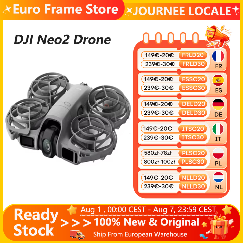DJI Neo2 Drone caméra volante Drone 4K vidéo stabilisée 151g lumière et Portable couverture complète hélice garde neuf 2 C0