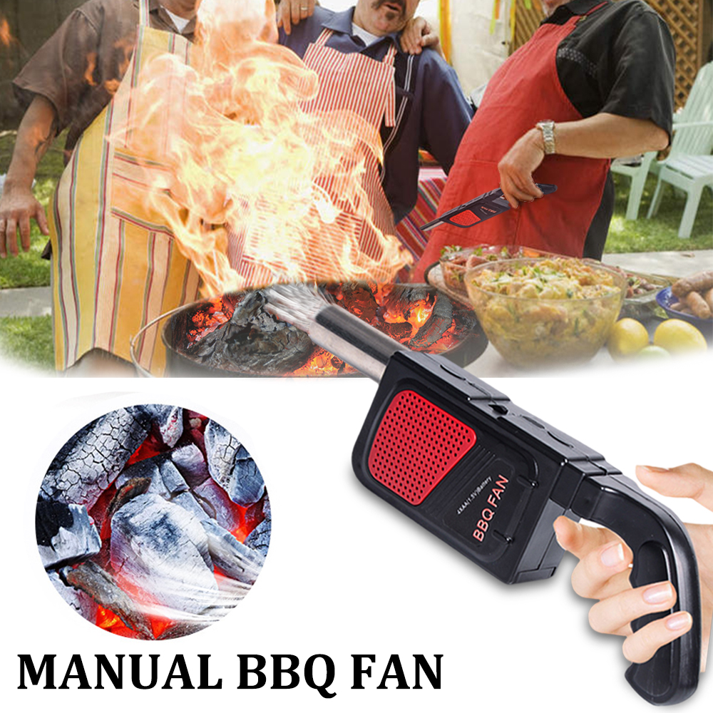 มือถือไฟฟ้า BBQ Fan Air Blower แบบพกพาสําหรับ Outdoor Camping บาร์บีคิวปิคนิค BBQ เครื่องมือทําอาหารเบเกอรี่อุปกรณ์ย่าง