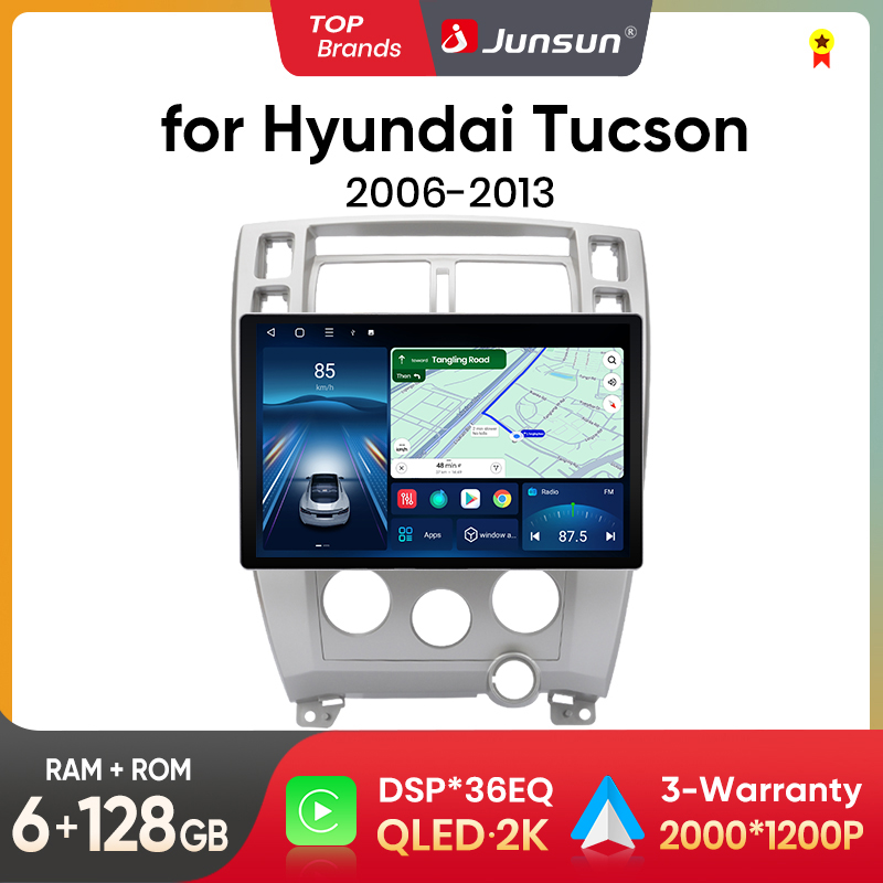 Junsun-Autoradio sans fil avec écran HD 2K, X7 MAX, CarPlay, GPS, 2Din, Limitation de la voiture, Hyundai 4.3, son, 2006-2013, 7870