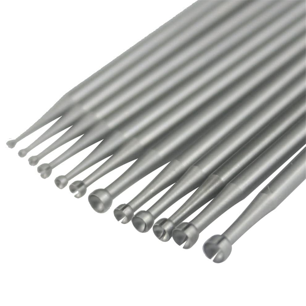 ABFKL 12 Pcs Open Mouth Cup Burr - 3/32In Shank Open Mouth Cup Shape Wire Rounder Bits Jewelry Setting Lapidary Making Bits