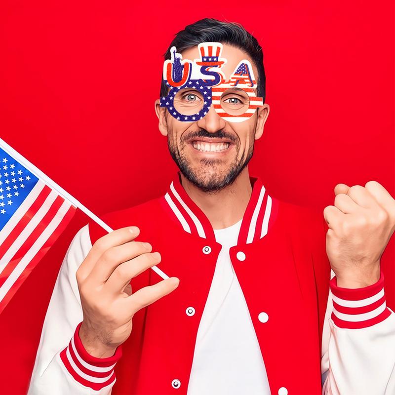 4th Of July Photo Props Independence Day Eyeglasses Party Decorations Set Of 12 Patriotic Decorations For 4th Of July Memorial