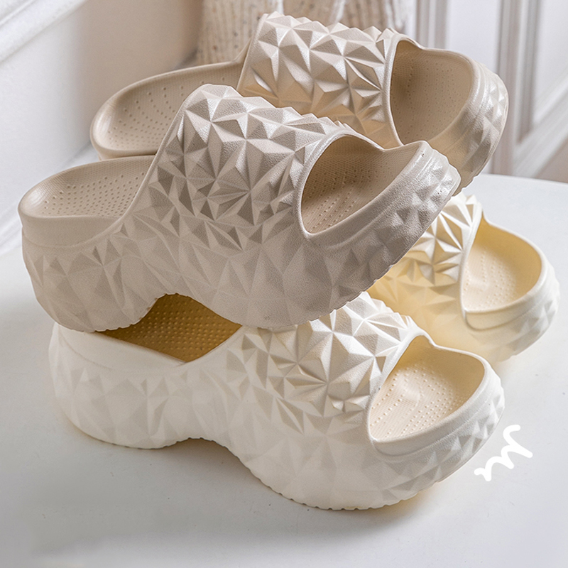 Chinelos de plataforma grossa feminina verão conforto macio fundo grosso slides mulher para sandálias novo dedo do pé aberto antiderrapante sapatos de praia