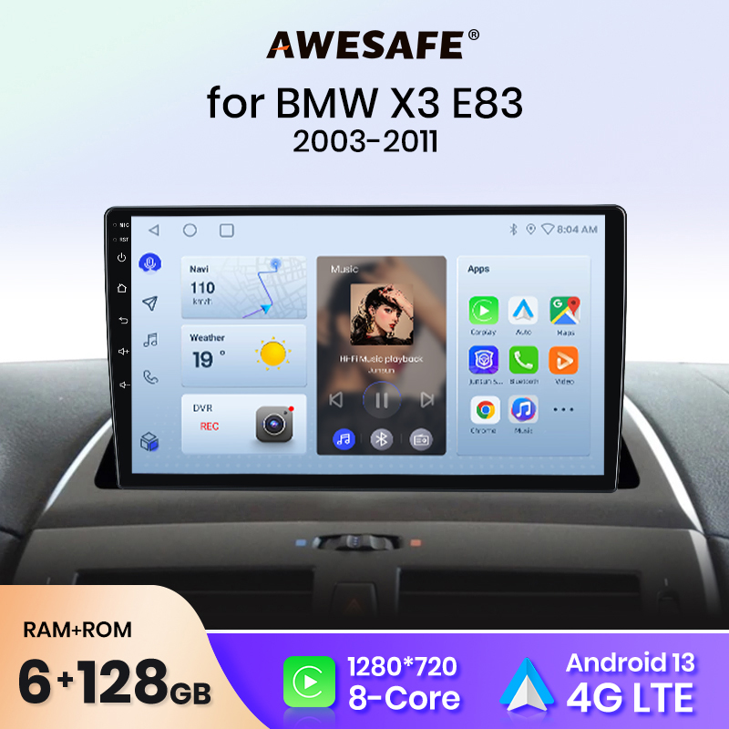 Awesafe Px9 Voor Bmw X3 E83 2004 2005 2006 - 2012 Autoradio Multimedia Spelers Navigatie Gps 2 Din Android Carplay Autoradio