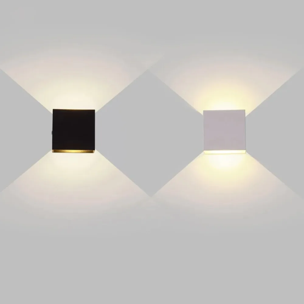 6w conduziu a luz de parede ao ar livre varanda jardim lâmpada parede & interior quarto cabeceira decoração lâmpada iluminação alumínio
