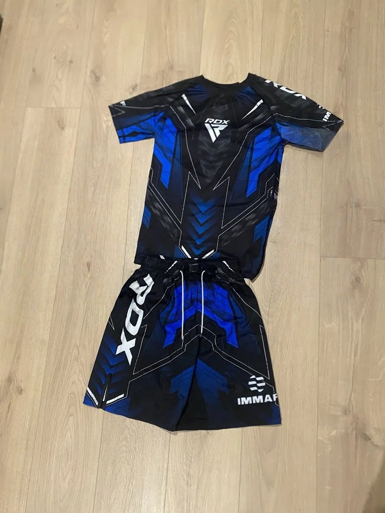 Лето 2026, новинка RDX Fighting Match Jersey, дышащая футболка для мужчин и женщин, повседневный боксерский топ с круглым вырезом и короткими рукавами