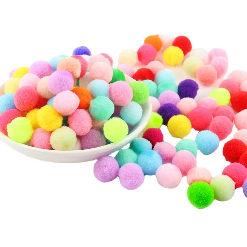 Boules de Pompon 8mm 10mm 15mm 20mm 25mm 30mm, pompons moelleux, artisanat, bricolage, jouet pour enfants, décoration de mariage, fournitures artisanales