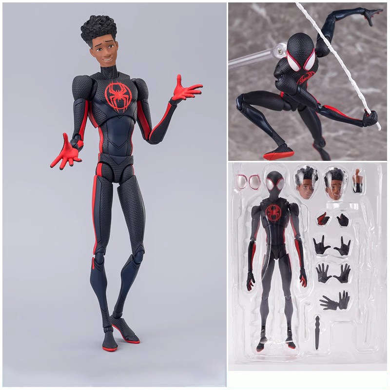 Figur Aksi Anime Spider-man Shf Figuarts Miles Morales Gwen, Figur Gwen Spider Woman, Figur Spiderman, Model PVC, Mainan Boneka