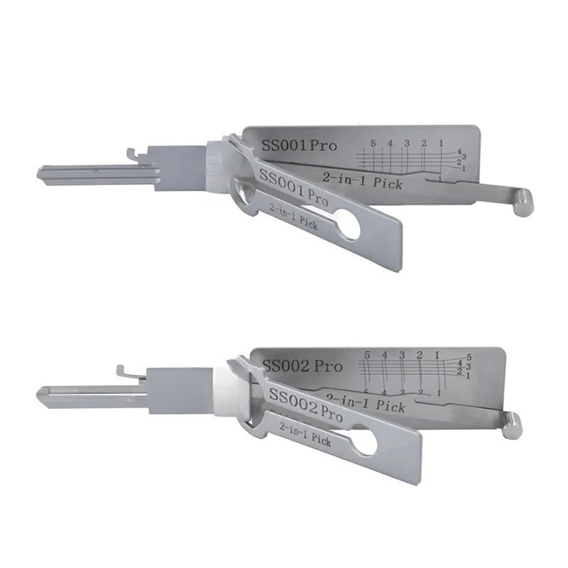 ชุดอุปกรณ์งัดกุญแจและถอดรหัส Lishi 2 in 1 รุ่น SS001 SS002 pro