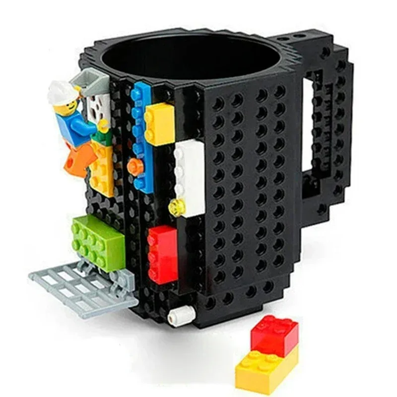 350 ml Kreative Milch Becher Kaffee Tassen Kreative Aufbau Ziegel Becher Tassen Trinkwasser Halter Bausteine Design