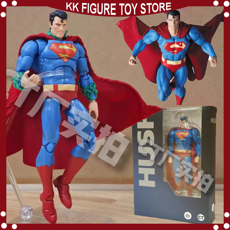Op voorraad Ct Toys Superman Mafex 117 Comic Hush Justice League Articulated Dc Superman Hush Anime Action Figure Model Speelgoed