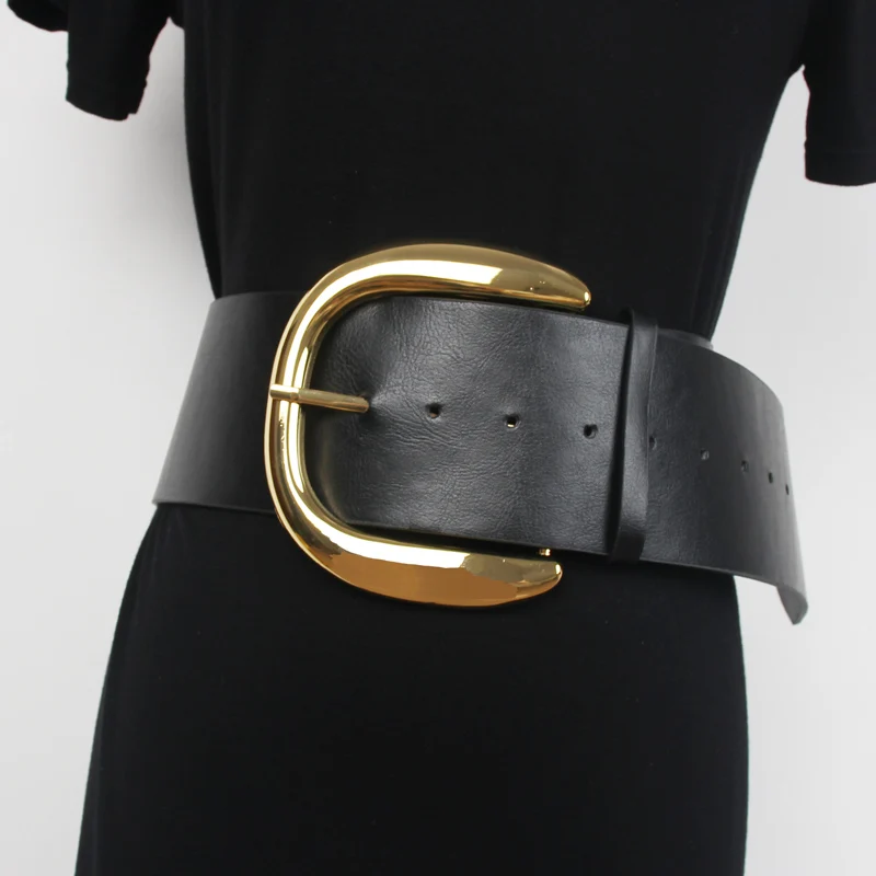 Grande fivela de metal cinto de cintura feminino vintage marca luxo designer ampla cintura do plutônio cinta para camisa vestido cinto decoração