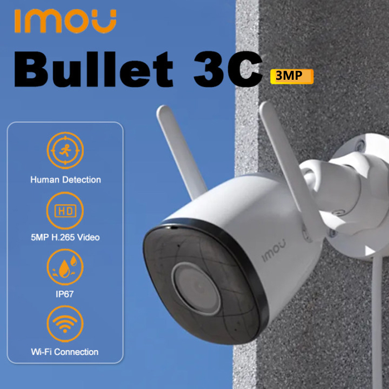 IMOU-Caméra de surveillance bullet IP WiFi 255,3 MP 2,8mm, dispositif de sécurité, étanche, avec suivi automatique, IA, détection humaine