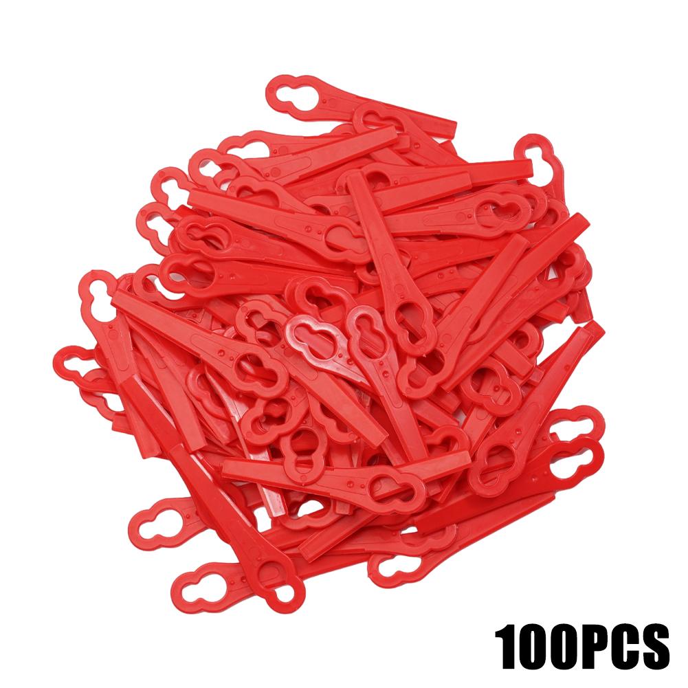 100 Stuks Strimmer Messen Plastic Grasmaaimes Duurzaam Gras Trimmen Machine Mes Voor Draadloze Grastrimmer