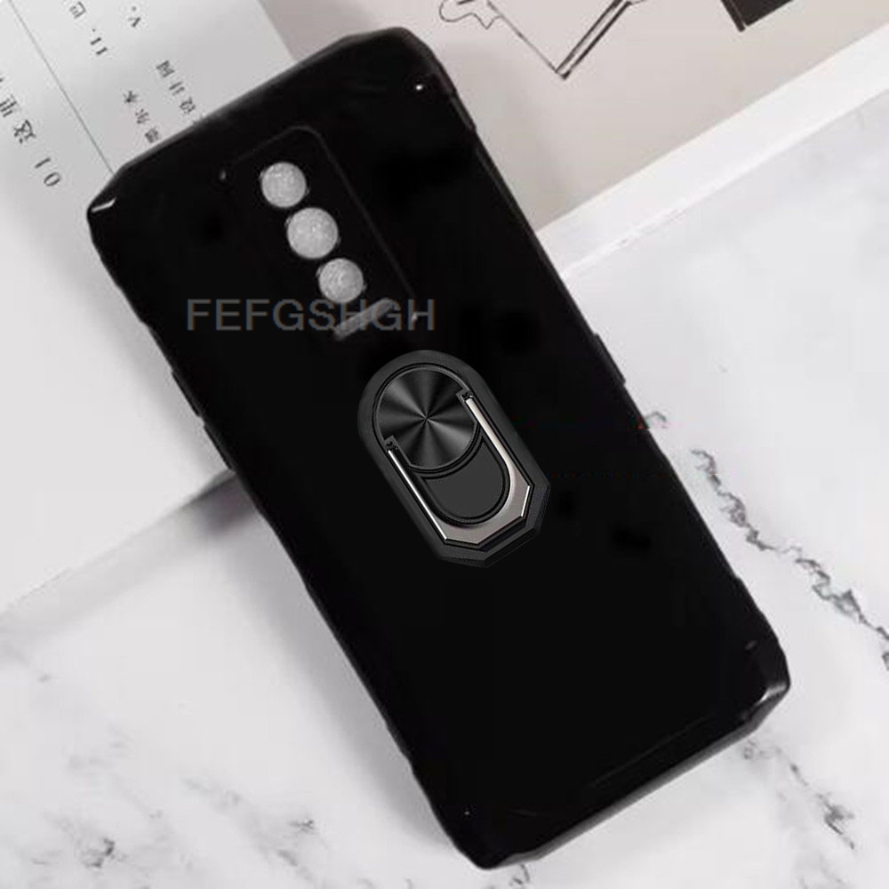 Dla Doogee Blade 10 Pro Ultra 10Ultra 6,56" Tylny pierścień na palec Miękkie silikonowe etui TPU dla Doogee Blade 10 Pro Uchwyt na telefon Pokrowiec