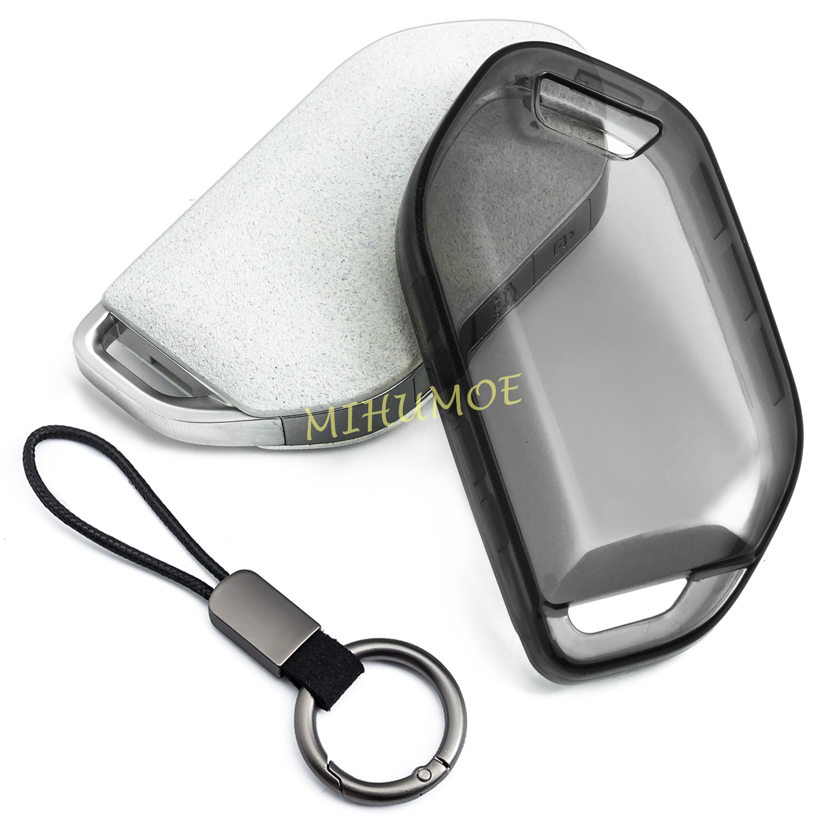Transparent Black Slim Car Key Fob Cover Case Keychain For Kia Sorento Telluride Carnival EV3 EV4 EV5 EV6 EV9 K3 K4 K5 Picanto