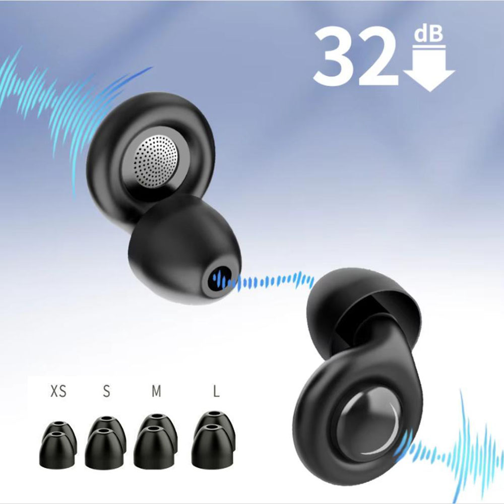 Silicone Ear Plugs 32dB Noise Cancelling Reusable Hearing Protection Anti noise earplugs for Concerts Travel Sleeping Earplugs