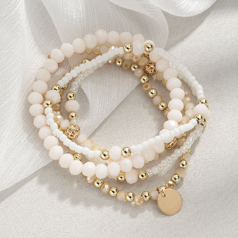 Y2K Ethnic Bohemian Beaded Bracelets Set for Women  Beads Chains Stackable Wristband Girls Boho Hand Jewelry Accessoreis