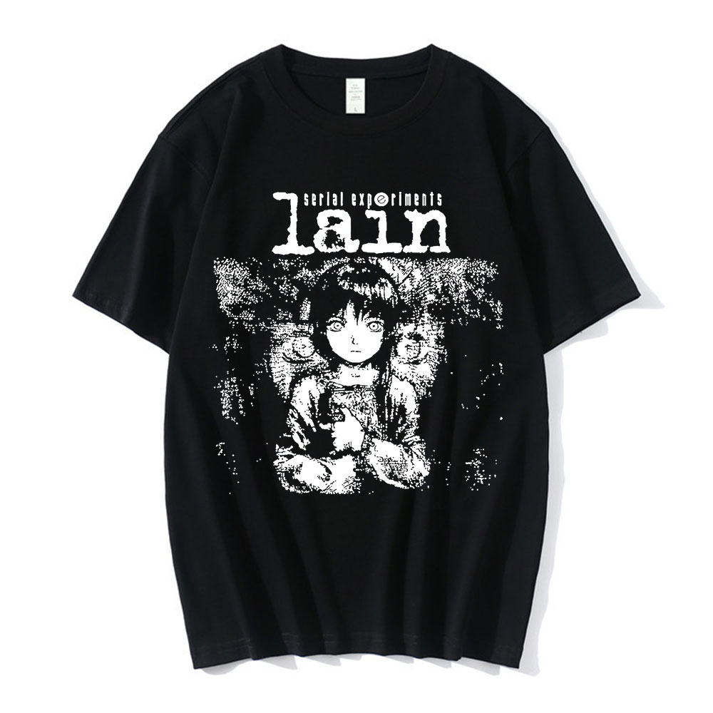 アニメシリアル実験レイン Tシャツ男性女性グラフィック Tシャツユニセックス岩倉マンガガールサイ​​エンスフィクション半袖 Tシャツユニセックストップス