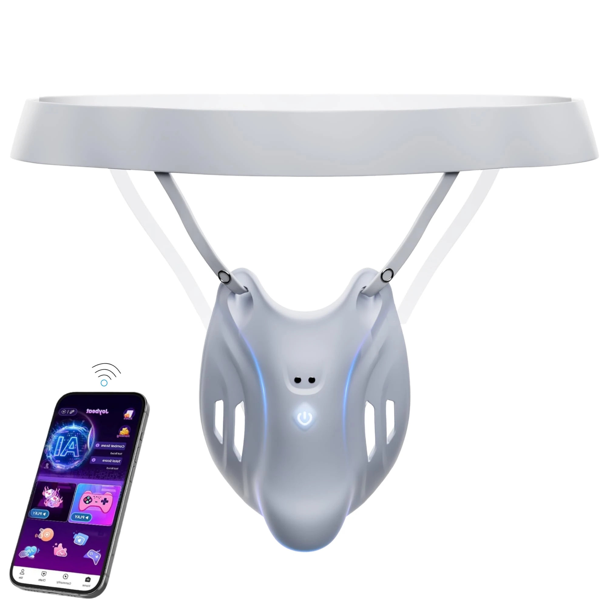 Masturbador Masculino Vestível, Vibrador de Treinamento Peniano com Controle por APP, Estimulador de Glande Vibratório, Brinquedos Sexuais para Homens