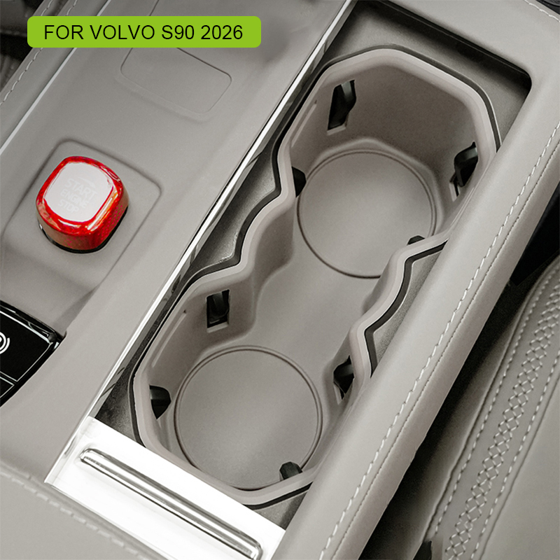 Sisipan Tempat Gelas Air Silikon Konsol Tengah Mobil dengan Slot Kartu Kunci Mobil untuk Volvo S90 B5 S90 T8 Aksesori Interior 2026